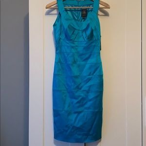 Caribbean blue satin cocktail dress 👗 🍹 NWT